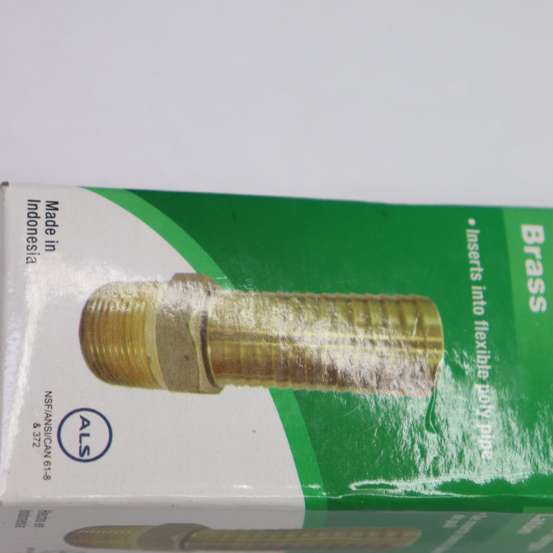 Water Source Extra Long Male Insert Adapter Brass 1-1/4" XLMA9125NL