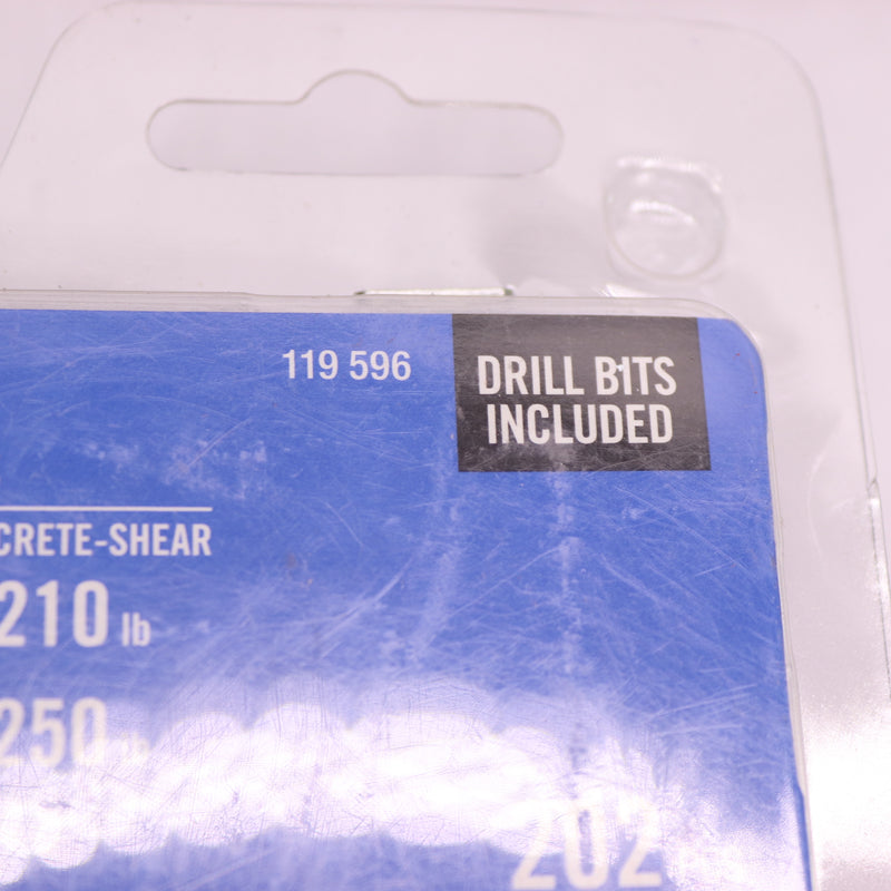 (202-Pc) Everbilt Ribbed Plastic Anchor Pack w/ Screws #8-10 White/#10-12 Blue