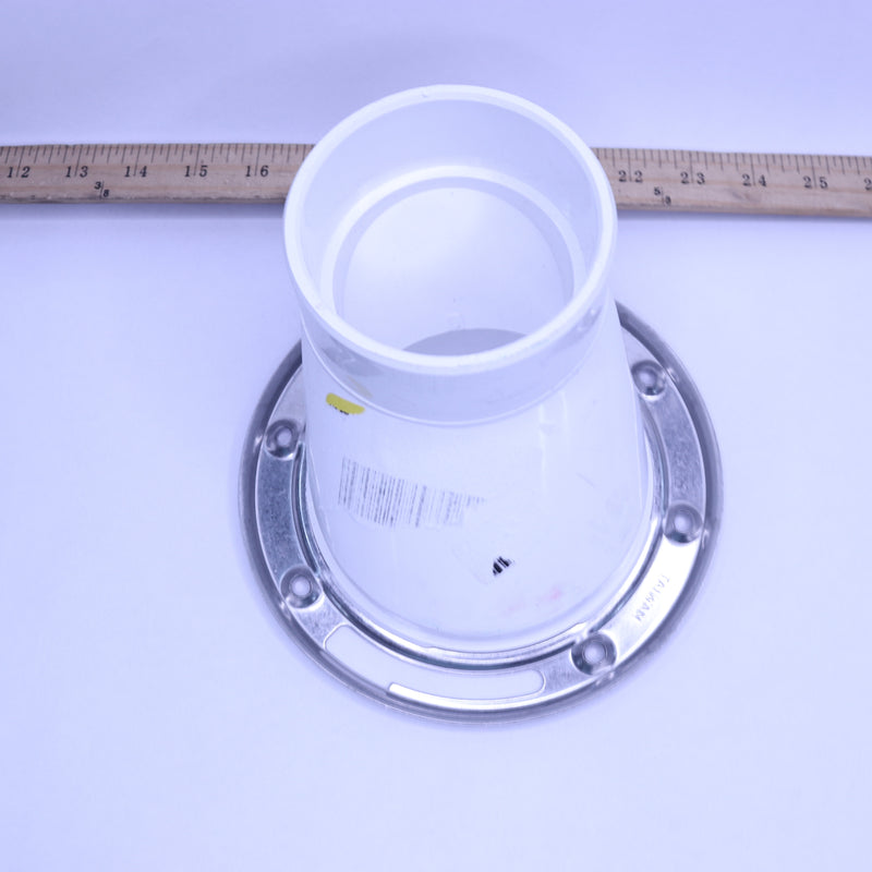 Jones Stephens Plumbfit Offset Closet Toilet Flange PVC 7&quot; OD 1006014053