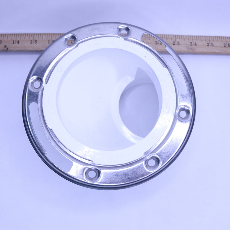 Jones Stephens Plumbfit Offset Closet Toilet Flange PVC 7&quot; OD 1006014053