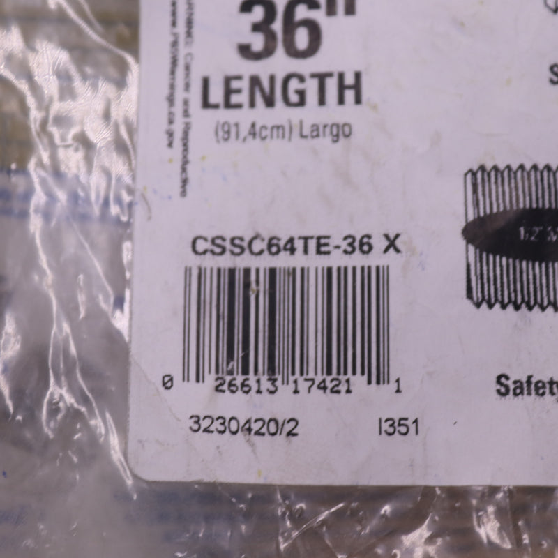 BrassCraft Gas Connector 5/8" OD x 1/2" MIP x 36" Yellow CSSC64TE-36 X