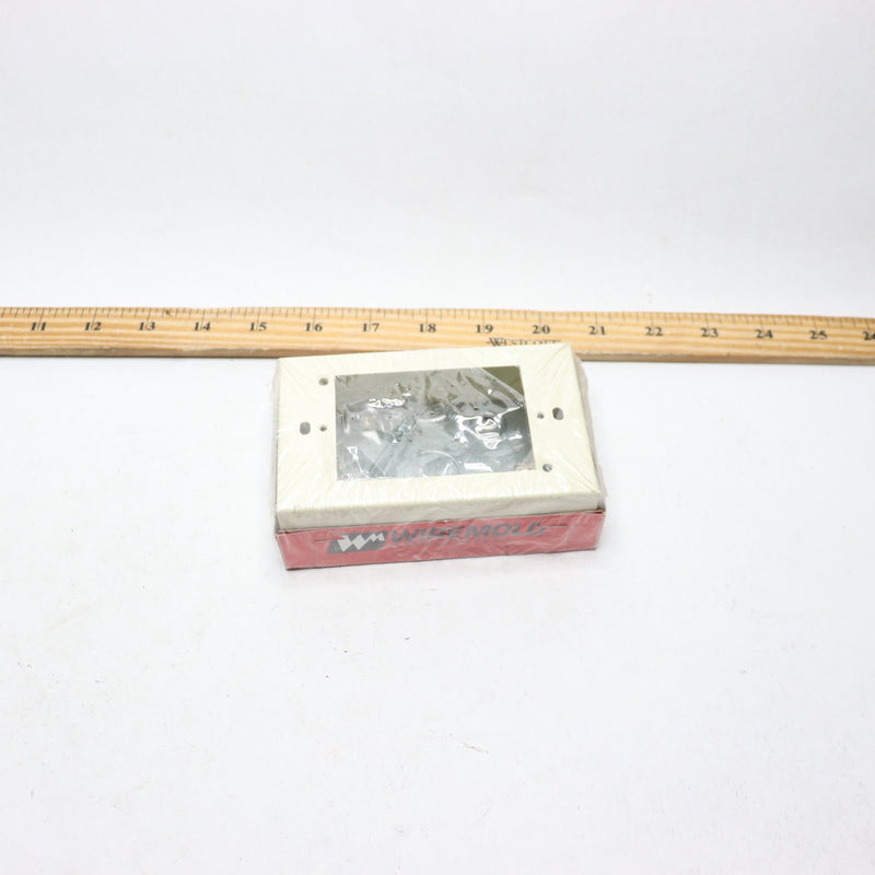 Wiremold Shallow Switch Receptacle Box 1 Gang Metal 1-3/8" Deep V5747