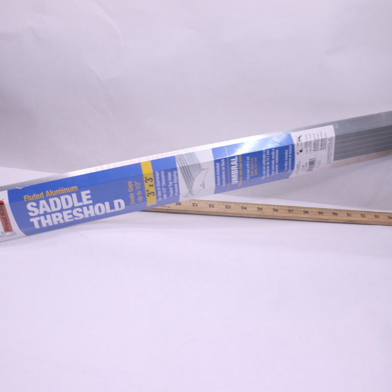 Frost King Fluted Top Saddle Threshold Silver Aluminum 3" x 36" AT4336A