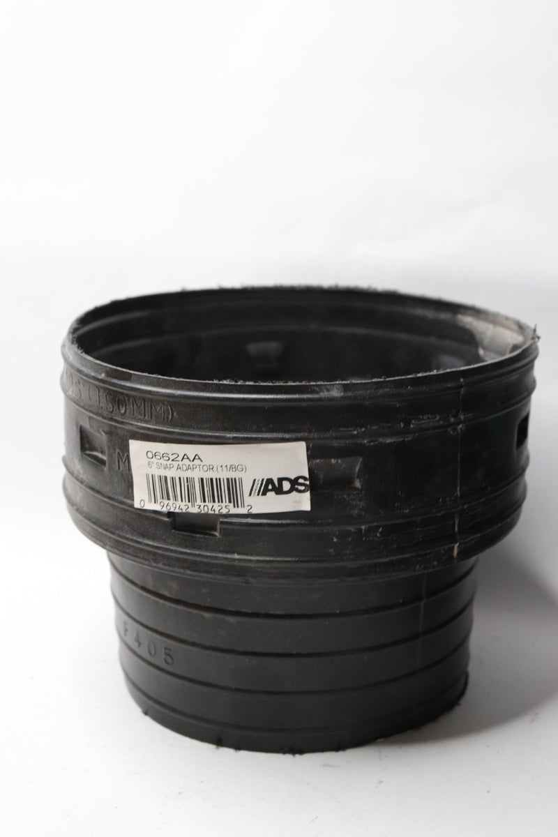 ADS Snap x Clay Adapter HDPE Black 6" 0662AA