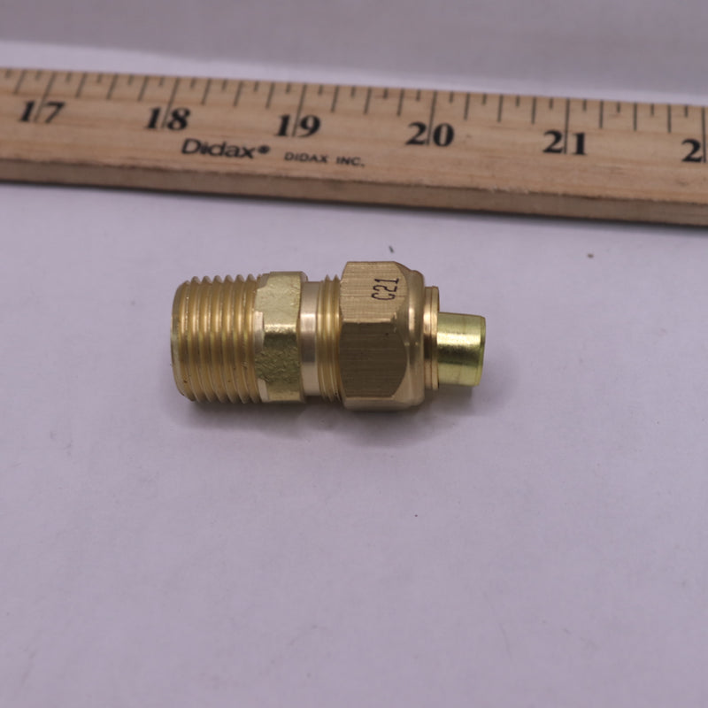 Everbilt Adapter Fitting Brass 5/8" OD Comp x 1/2" MIP LFA-324