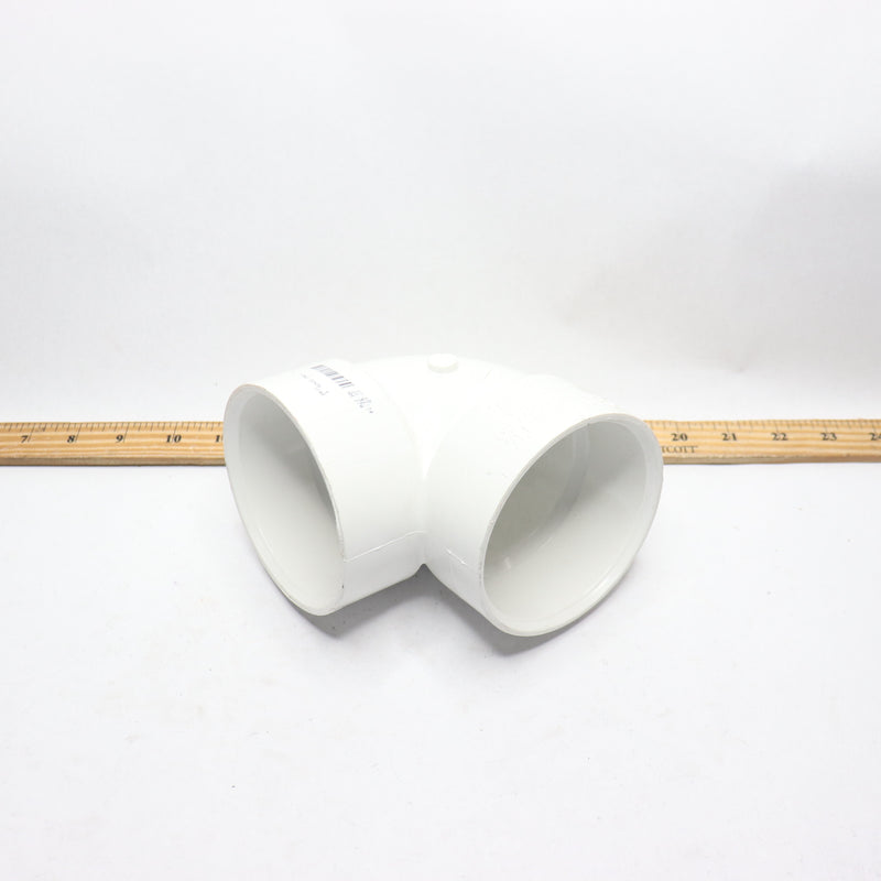 Charlotte 90-Degree Short Turn Vent Elbow Sch 40 PVC 3" White