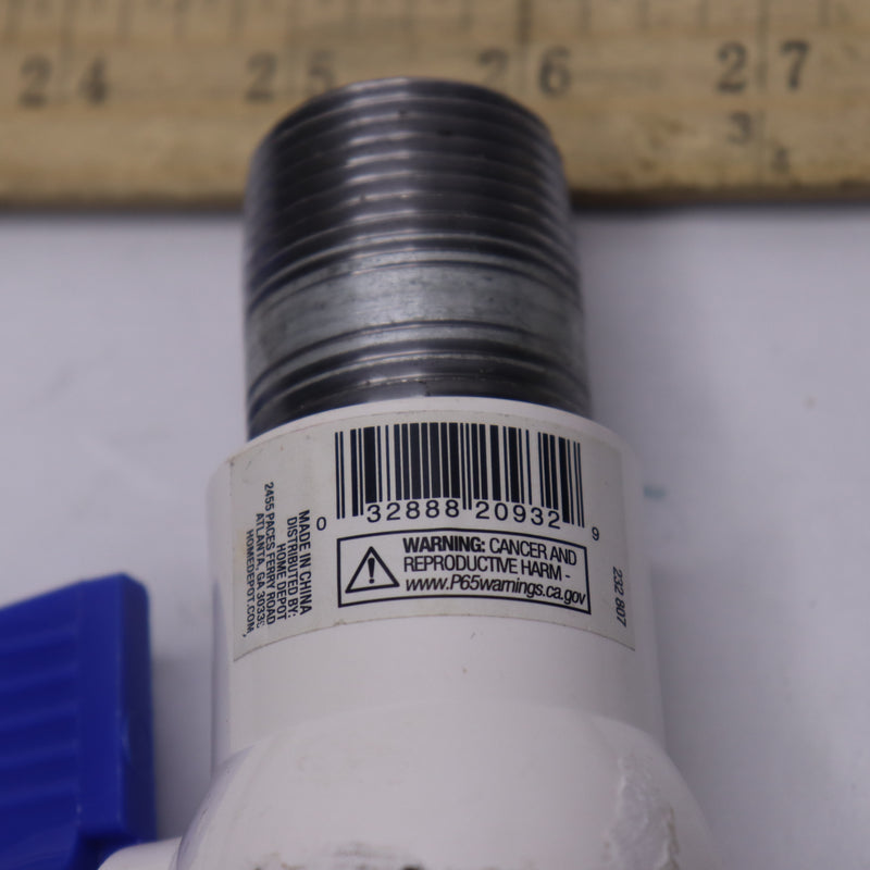 Everbilt Ball Valve PVC Sch 40 1" FIP x FIP 107-135EB