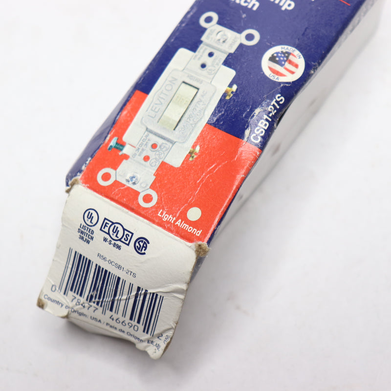 Leviton 20 Amp Preferred Toggle Switch, Light Almond CSB1-2TS