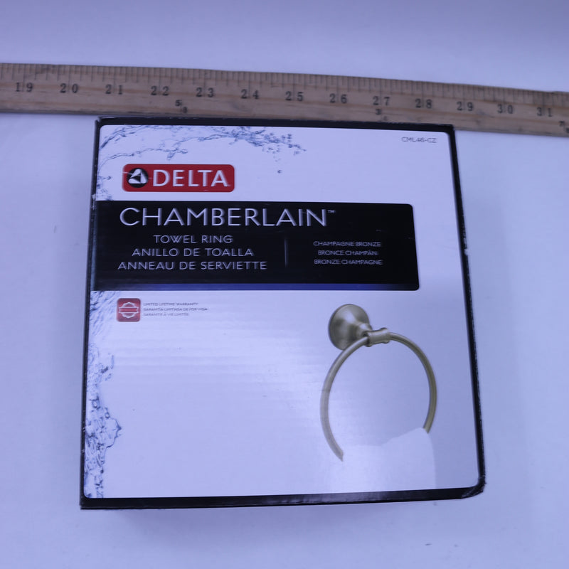 Delta Chamberlain Bath Towel Ring Champagne Bronze CML46-CZ