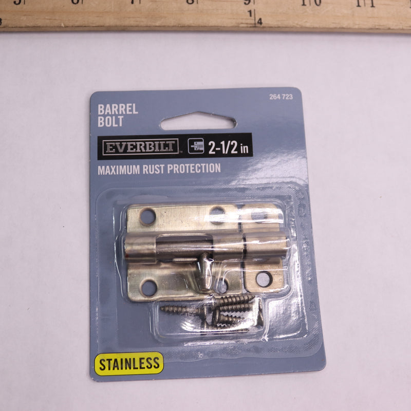 Everbilt Stainless Steel Barrel Bolt 2-1/2" 264 723