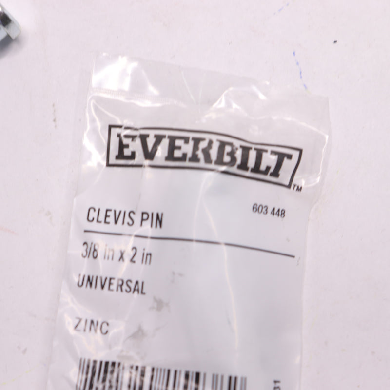 Everbilt Universal Clevis Pin Zinc-Plated 3/8" x 2" 603 448