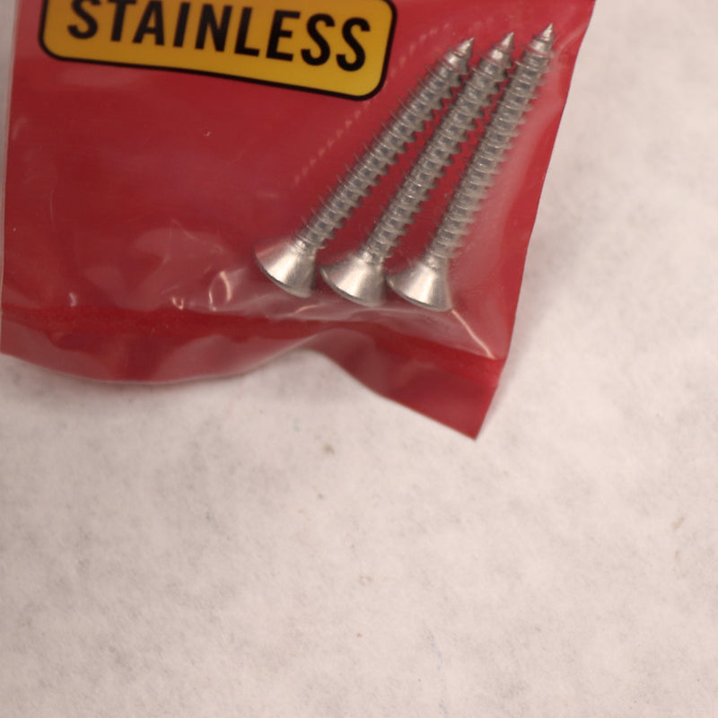 (15-Pk) Everbilt Phillips Oval Head Sheet Metal Screws SS