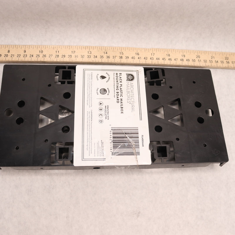 Architectural Mailboxes Bracket Mailbox Mounting Board Plastic Black PLMB06AM