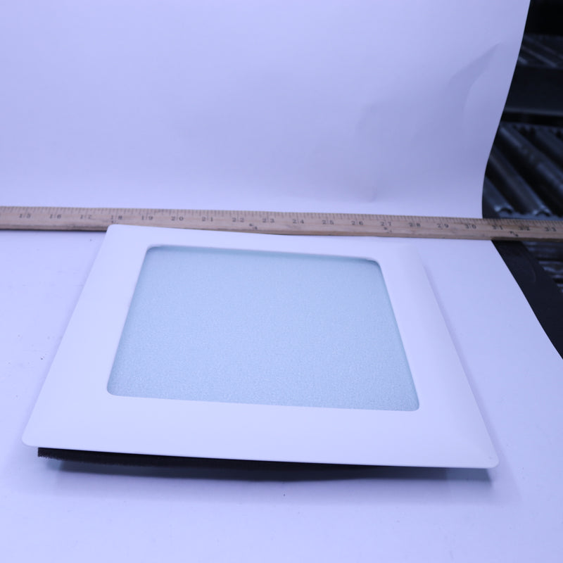 Halo Recessed Ceiling Light Square Trim with Glass Albalite Lens 9.5" L x 1.2" W