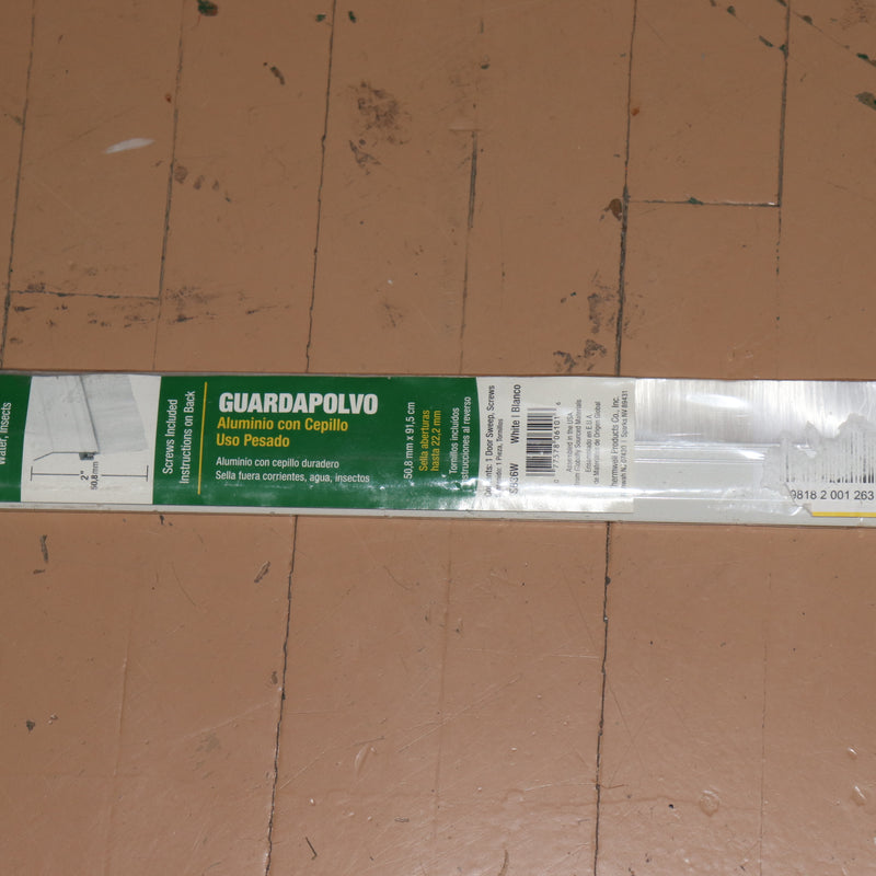 Frost King 2 in. x 36 in. Heavy-Duty Aluminum/Brush White Door Sweep