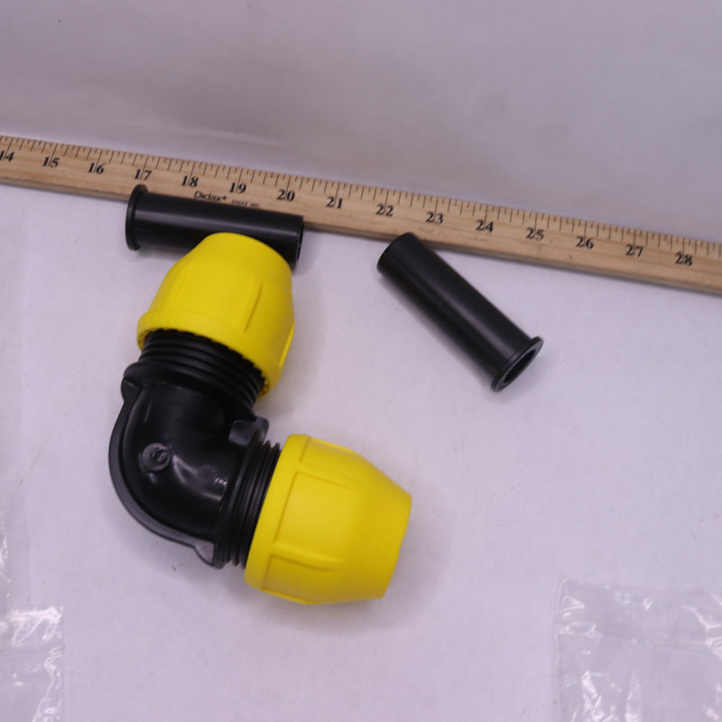 Home-Flex Underground IPS Yellow Poly Gas Pipe 90 Degree Elbow Kit