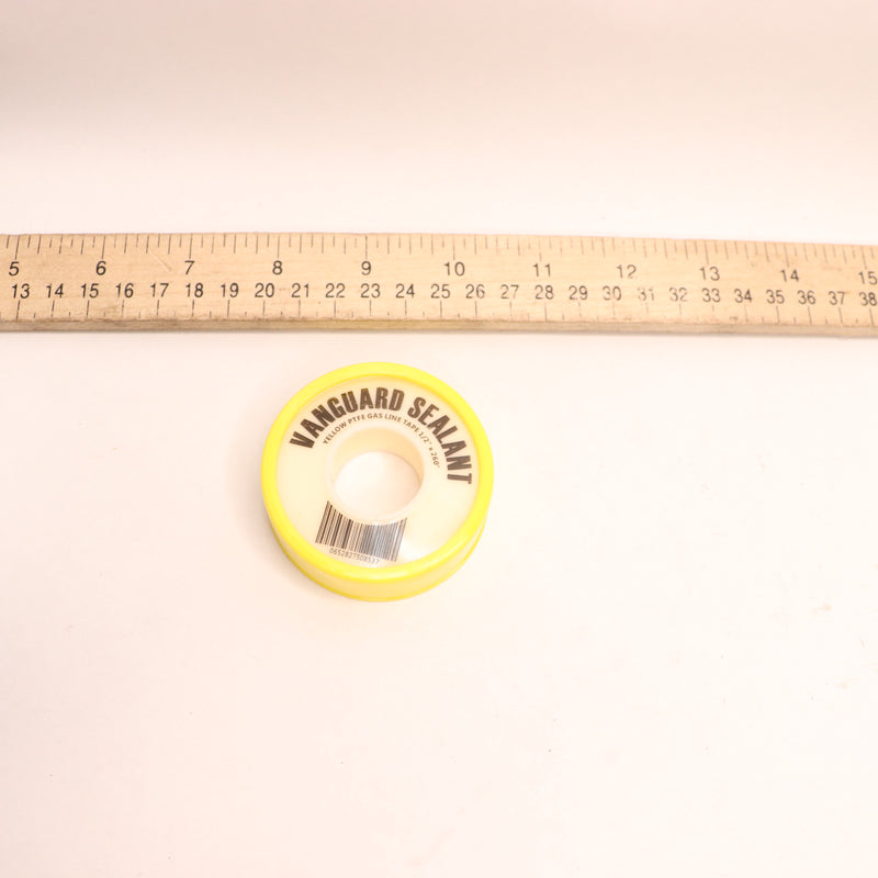 Vanguard PTFE Gas Line Thread Sealant Tape Yellow 1/2" Width x 260" Length