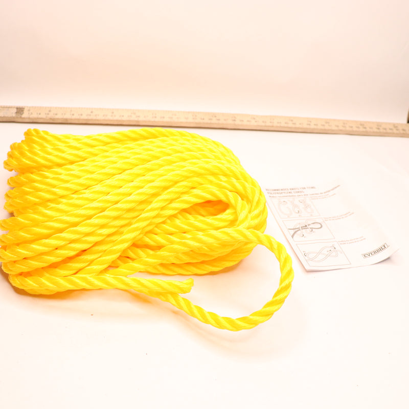 Everbilt Twisted Rope Polypropylene Yellow 3/8" x 50' 342749