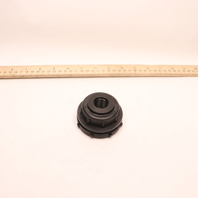 Everbilt Bulkhead Union With Washer Fitting Polyoxymethylene Black 1/2" HPL-1871