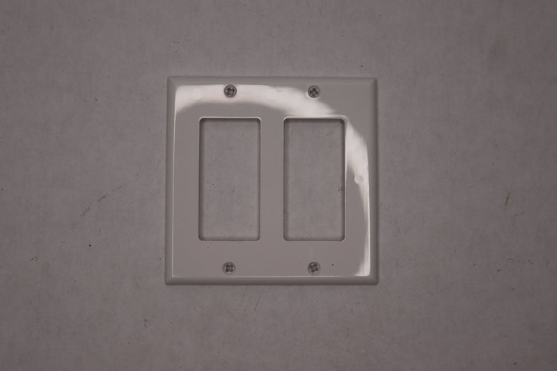 Leviton -2-Gang Decora/GFCI Device Decora Wall Plate White 102-80409-NW