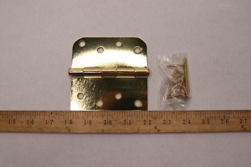 Everbilt Squeak-Free Door Hinge Bright Brass 4" Square x 5/8" 28126