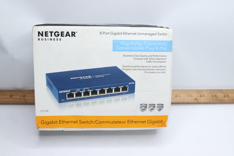 Netgear Gigabit Ethernet Unmanaged Switch 8-Port GS108-400NAS