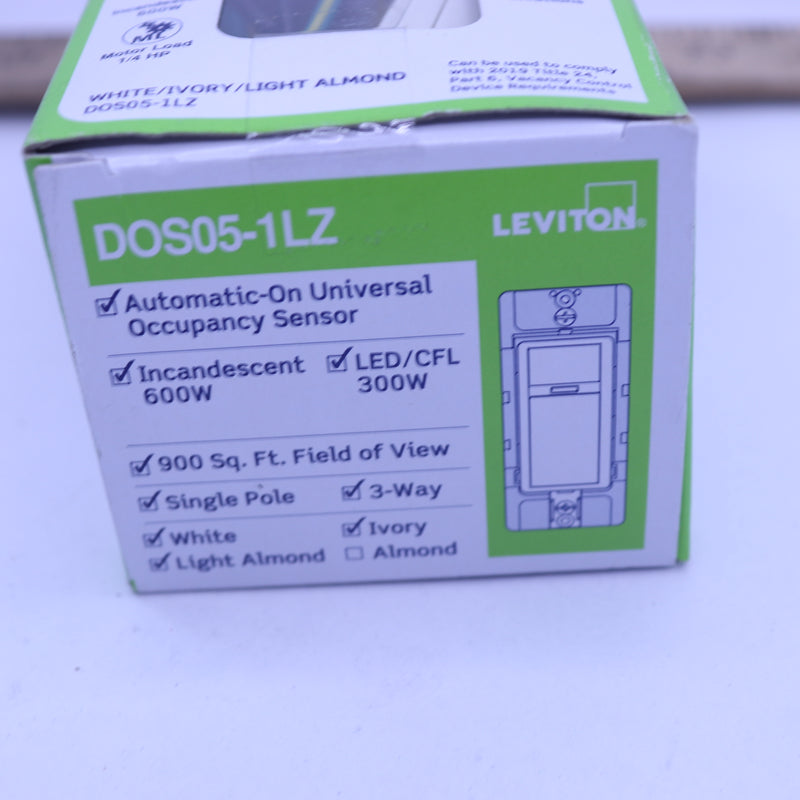 Leviton Motion Sensor 3-Way Light Switch 5A Light Almond DOS05-1LZ