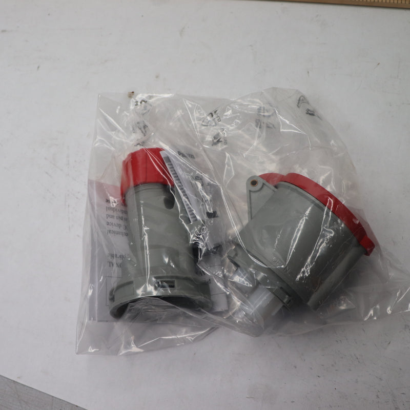 Palazzoli Pin & Sleeve Multimax Female Connector 3+PE 4 Wires 480V 30 A 720237FX