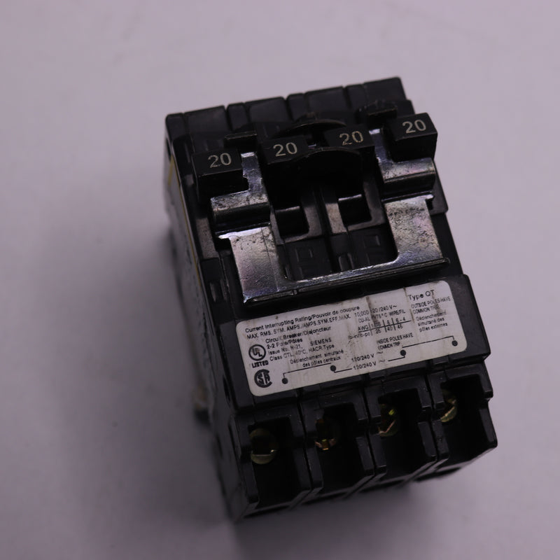 Siemens Circuit Breaker 1 Outer 20 Amp 2-Pole & 1 Inner 20A 2-Pole 240V