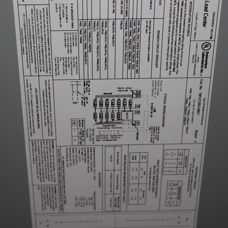 GE 12-Space 24-Circuit Main Breaker Outdoor Load Center Contractor Kit