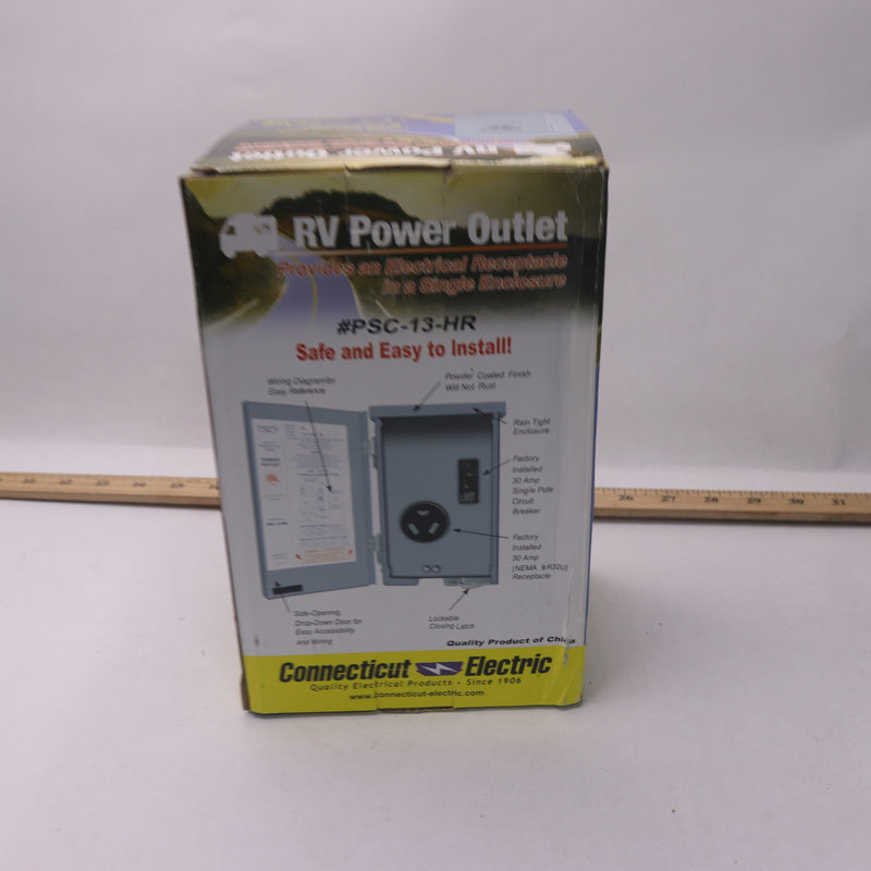 Connecticut Electric Parallax Power Supply Outlet Box w/ Breaker 30A Grey