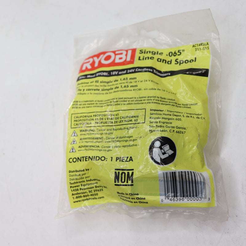 Ryobi ONE+ Replacement Line and Spool .065" AC14RSLA