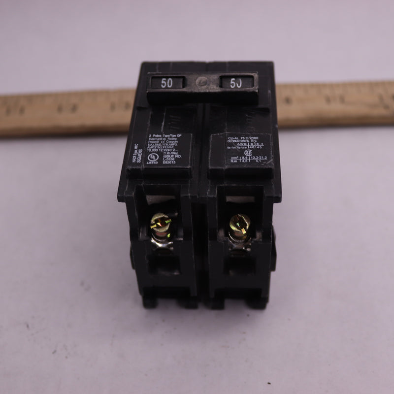Siemens Miniature Circuit Breaker 2 Pole 50A 120-240V AC 60Hz Q250