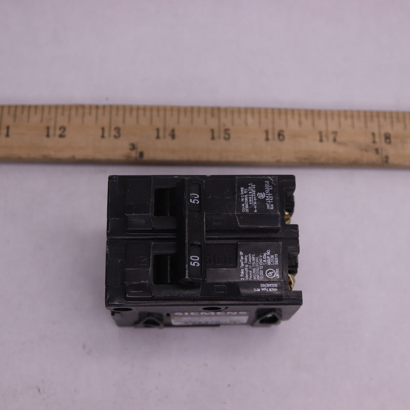 Siemens Miniature Circuit Breaker 2 Pole 50A 120-240V AC 60Hz Q250