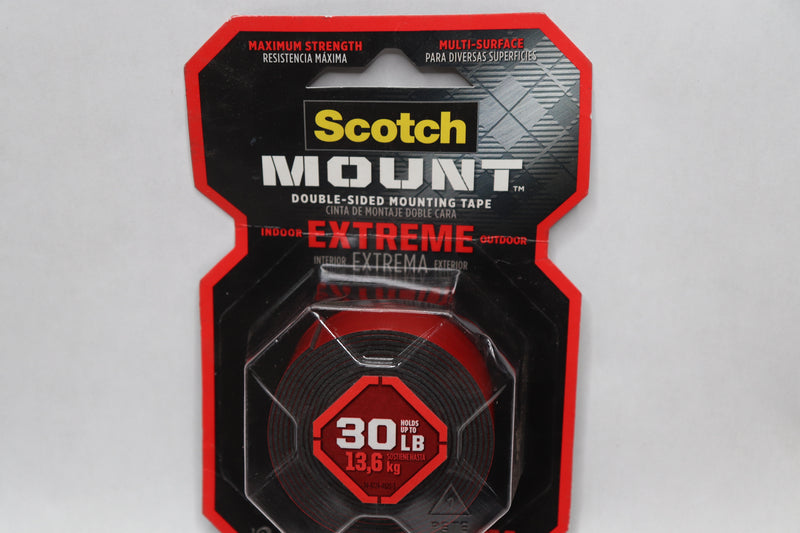 (1-Pk) Scotch Mount Extreme Double-Sided Mounting Tape Black 1" x 60" 30 Lb