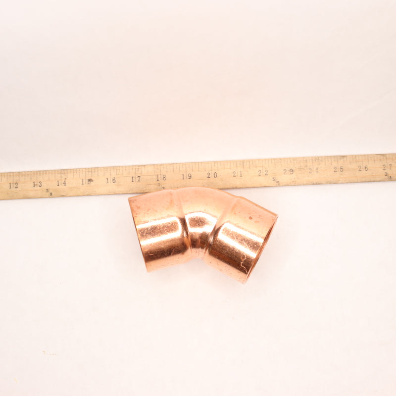 (2-Pk) Nibco 45 Degree Elbow Wrot Copper 1VLX8 606 21/2 2-1/2"