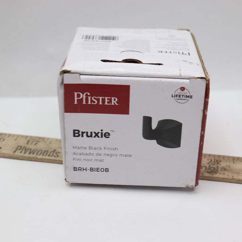 (1-Pk) Pfister Bruxie Bathroom Towel Hook Matte Black BRHBIE0B