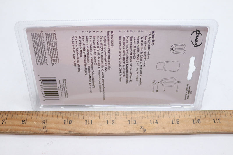 (PAIR) Danco Tub and Shower Handle Chrome Zinc 80457
