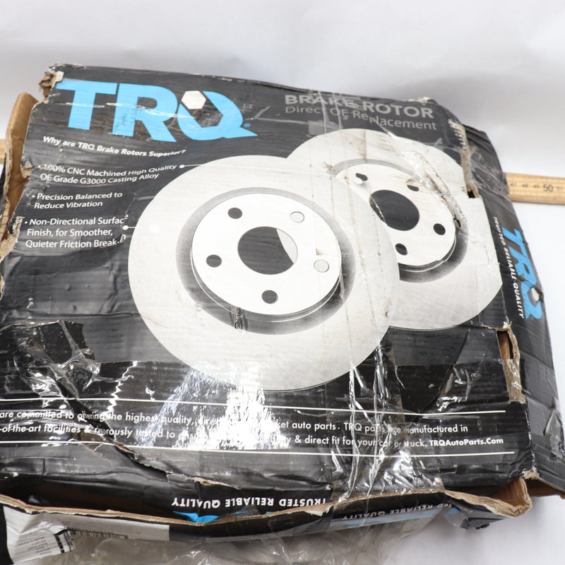 TRQ Front Ceramic Brake Pad Rotor BRA74029