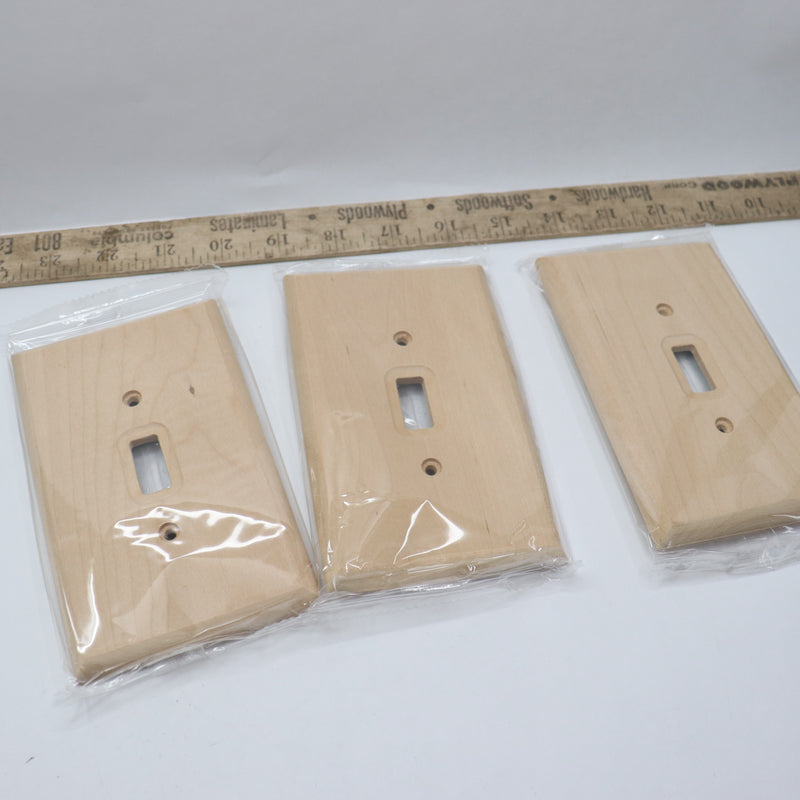 (3-Pk) Franklin Brass Decorative Light Switch Cover Wall Plates Wood