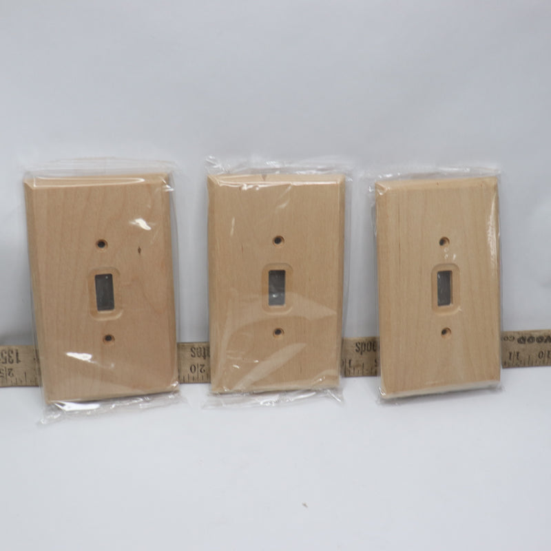 (3-Pk) Franklin Brass Decorative Light Switch Cover Wall Plates Wood