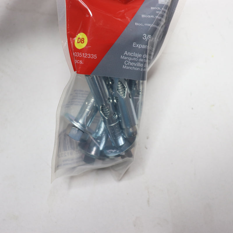(5-Pk) Hilti Hex Nut Head HLC Sleeve Anchors 3/8" x 1-7/8" 03512335
