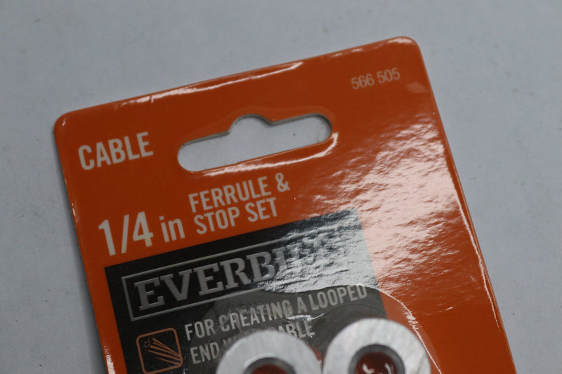 (2-Pk) Everbilt Cable Ferrule & Stop Set 1/4" 566 505