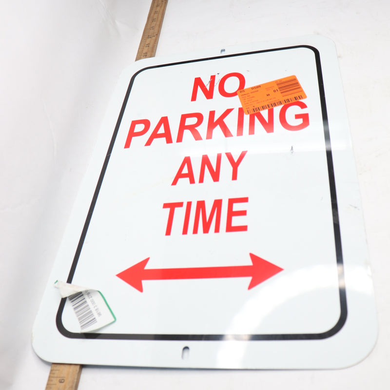 Everbilt 18 in. x 12 in. Aluminum No Parking Any Time Sign
