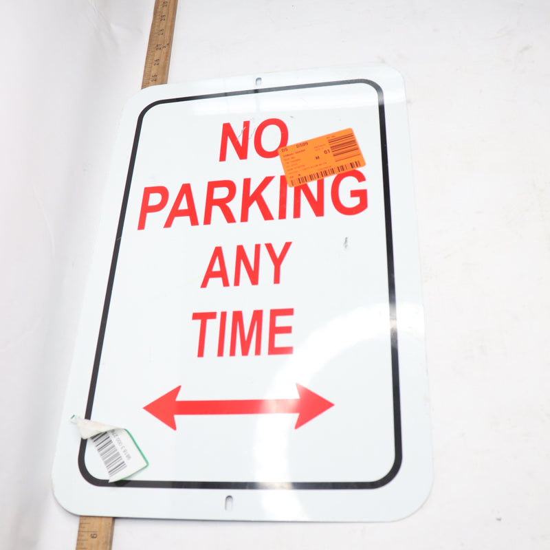 Everbilt 18 in. x 12 in. Aluminum No Parking Any Time Sign