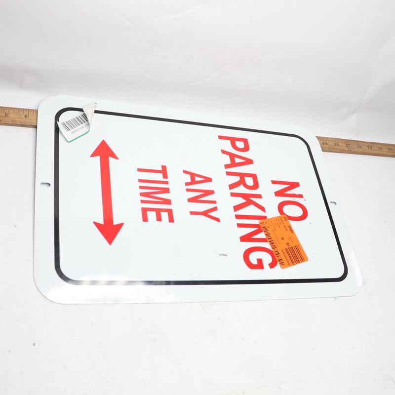 Everbilt 18 in. x 12 in. Aluminum No Parking Any Time Sign