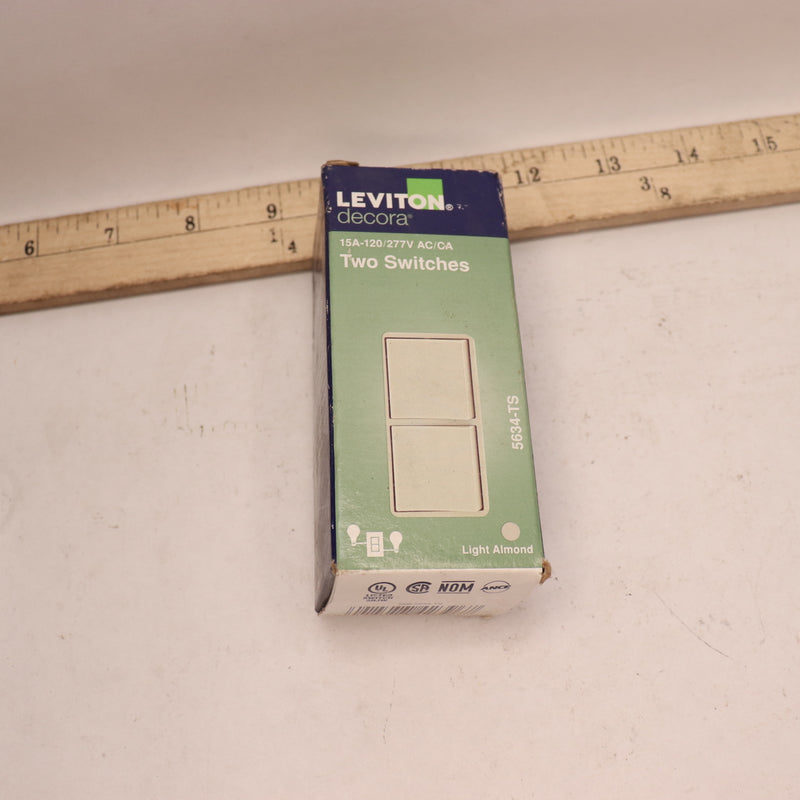 Leviton Decora AC Combination Switch 1P 15A 120/277V 5634-TS