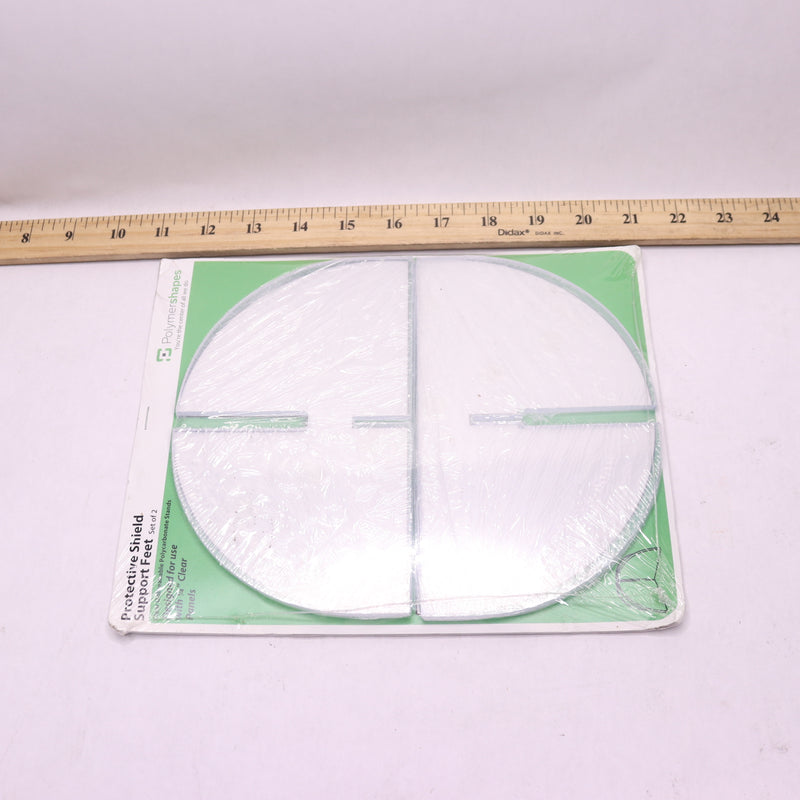 Polymer Shapes Protective Shield Support Feet Clear 8 x 5 x 0.125 CGBASECLR