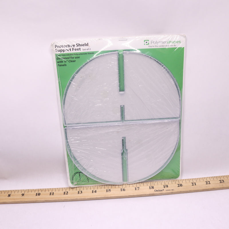 Polymer Shapes Protective Shield Support Feet Clear 8 x 5 x 0.125 CGBASECLR