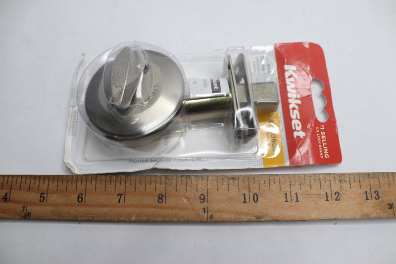 Kwikset Single Sided Deadbolt Door Lock Satin Nickel 96630-065